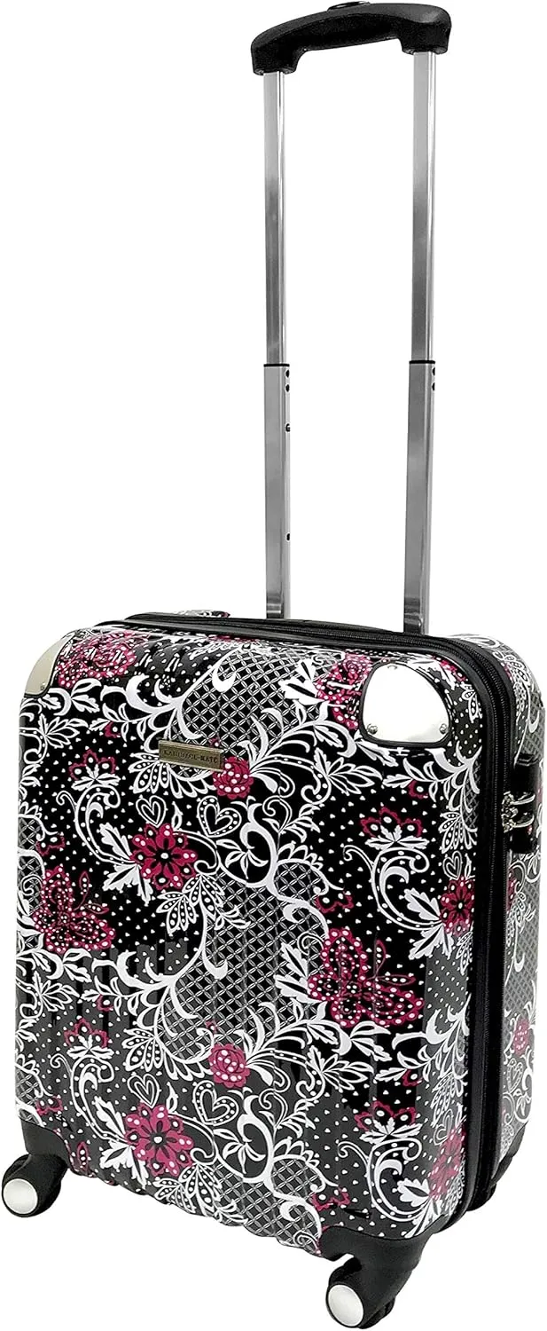 Hardside Carry-On Expandable Luggage with Spinner Wheels, TSA Lock (Paisley and Butterfly)