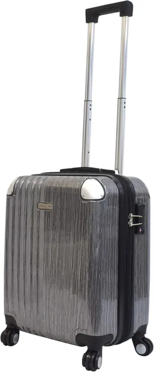 Hardside Carryon Expandable Luggage with Spinner Wheels and TSA Lock (Silver)
