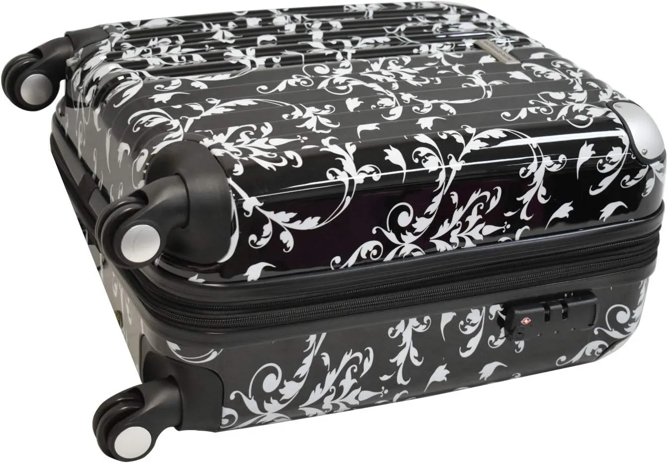 Hardside Carryon Expandable Luggage with Spinner Wheels, TSA Lock (Damask)