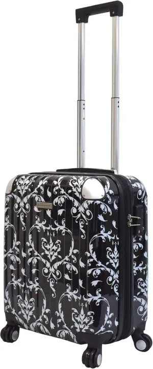 Hardside Carryon Expandable Luggage with Spinner Wheels, TSA Lock (Damask)