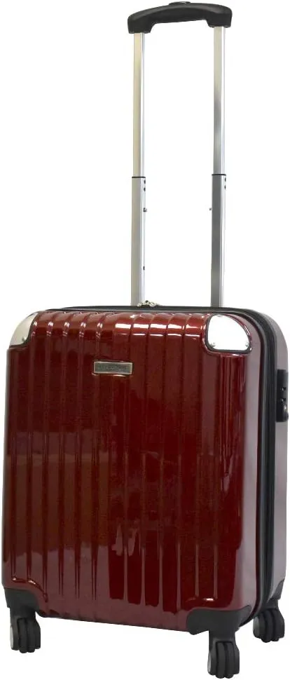 Hardside Carryon Expandable Luggage with Spinner Wheels, TSA Lock (Red)
