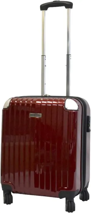 Hardside Carryon Expandable Luggage with Spinner Wheels, TSA Lock (Red)