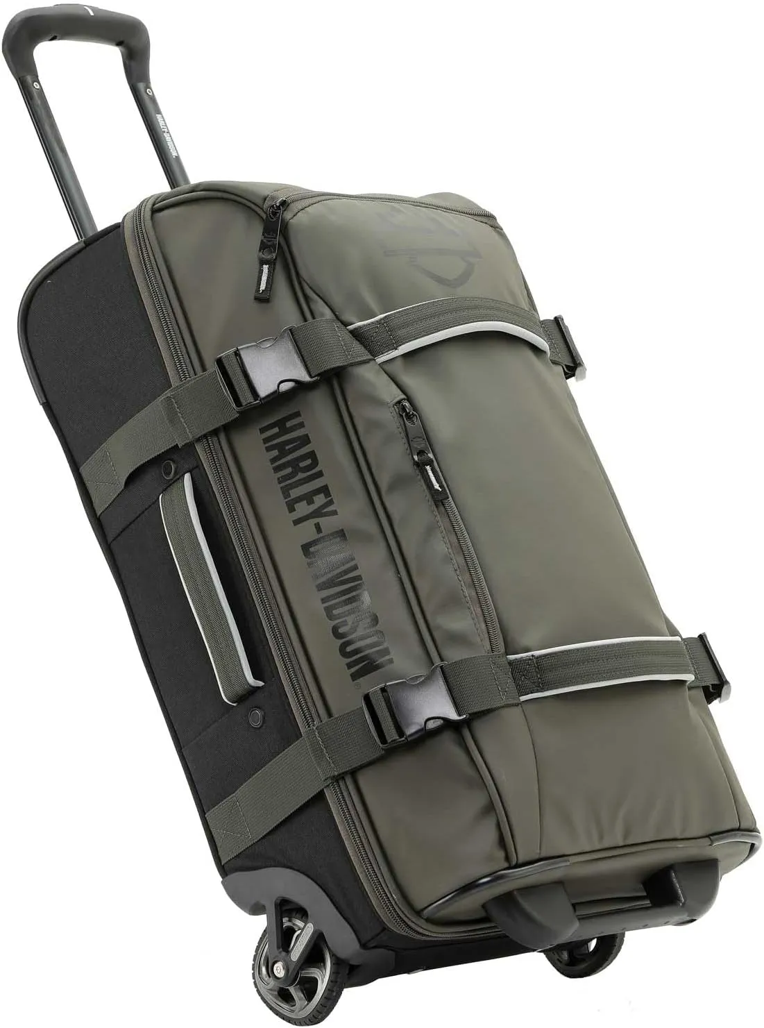 Harley-Davidson 21" Nomad Wheeling Duffel Bag w/Shark Wheels- Green/Black (21")