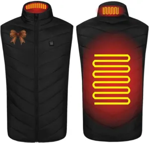 Heated Jacket For Women And Men Print Coat With 2 Heating Zones Controlled Temperature Thickened Unisex Heated Vests