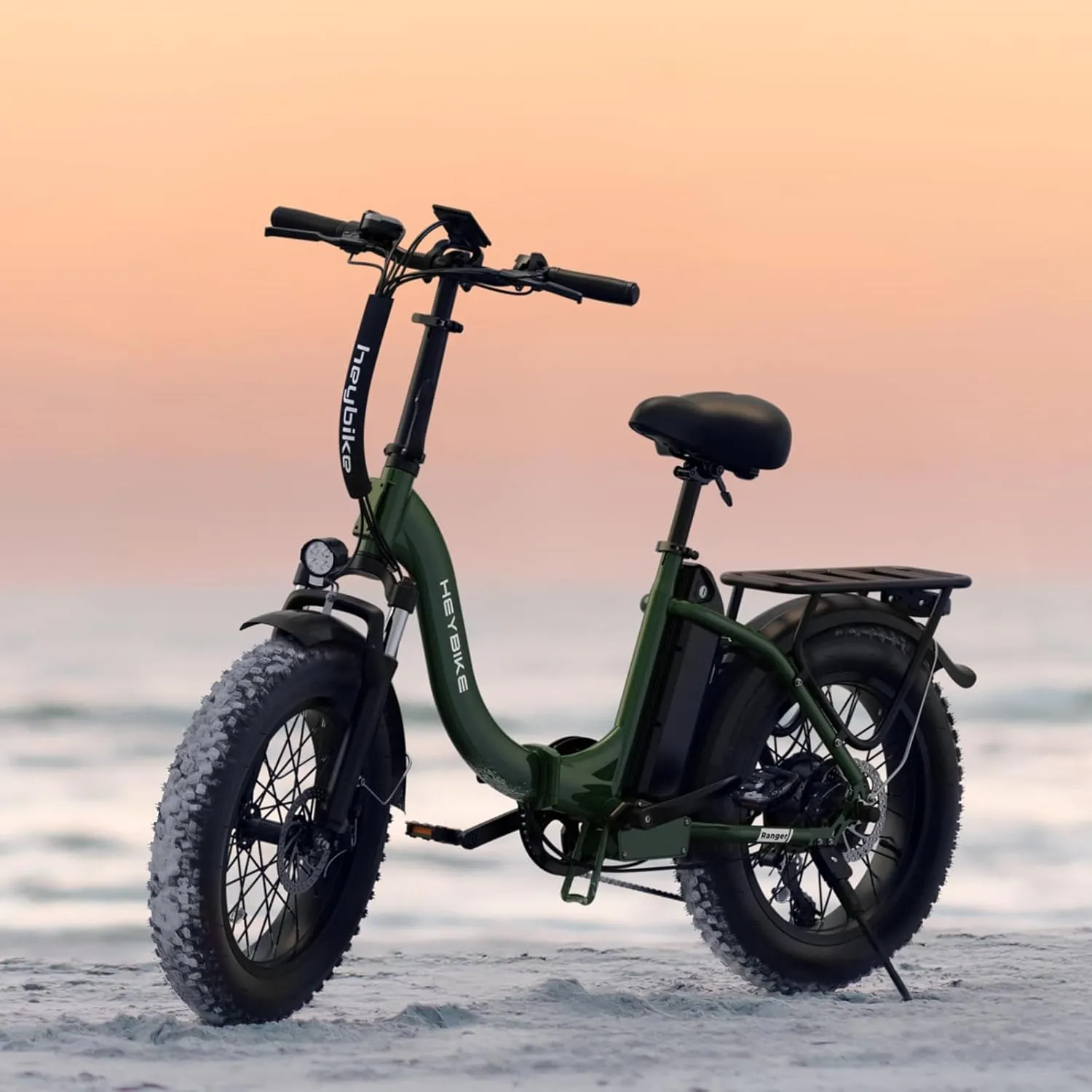 Heybike Electric Bike for Adults Ranger 2.0 with Peak 1400W Peak Motor, [Up to 28MPH & 60 Miles] 20''×4.0" Fat Tire Ebike, 600Wh Removable Battery Adult Electric Bicycles