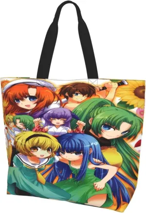 Higurashi When They Cry Shoulder Bag Female Large Capacity Storage Bag Shopping Bags For Beach Daily Travel