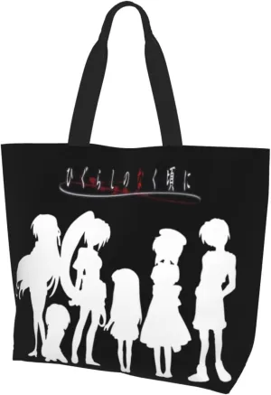 Higurashi When They Cry Shoulder Bag Female Large Capacity Storage Bag Shopping Bags For Beach Daily Travel