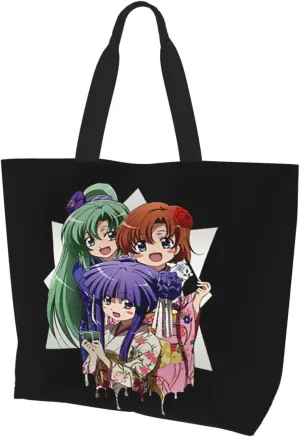 Higurashi When They Cry Shoulder Bag Woman'S Large Capacity Storage Bag Shopping Bags For Beach Daily Travel