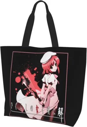 Higurashi When They Cry Shoulder Bag Woman'S Large Capacity Storage Bag Shopping Bags For Beach Daily Travel