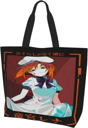 Higurashi When They Cry Shoulder Bag Women'S Large Capacity Storage Bag Shopping Bags For Beach Daily Travel