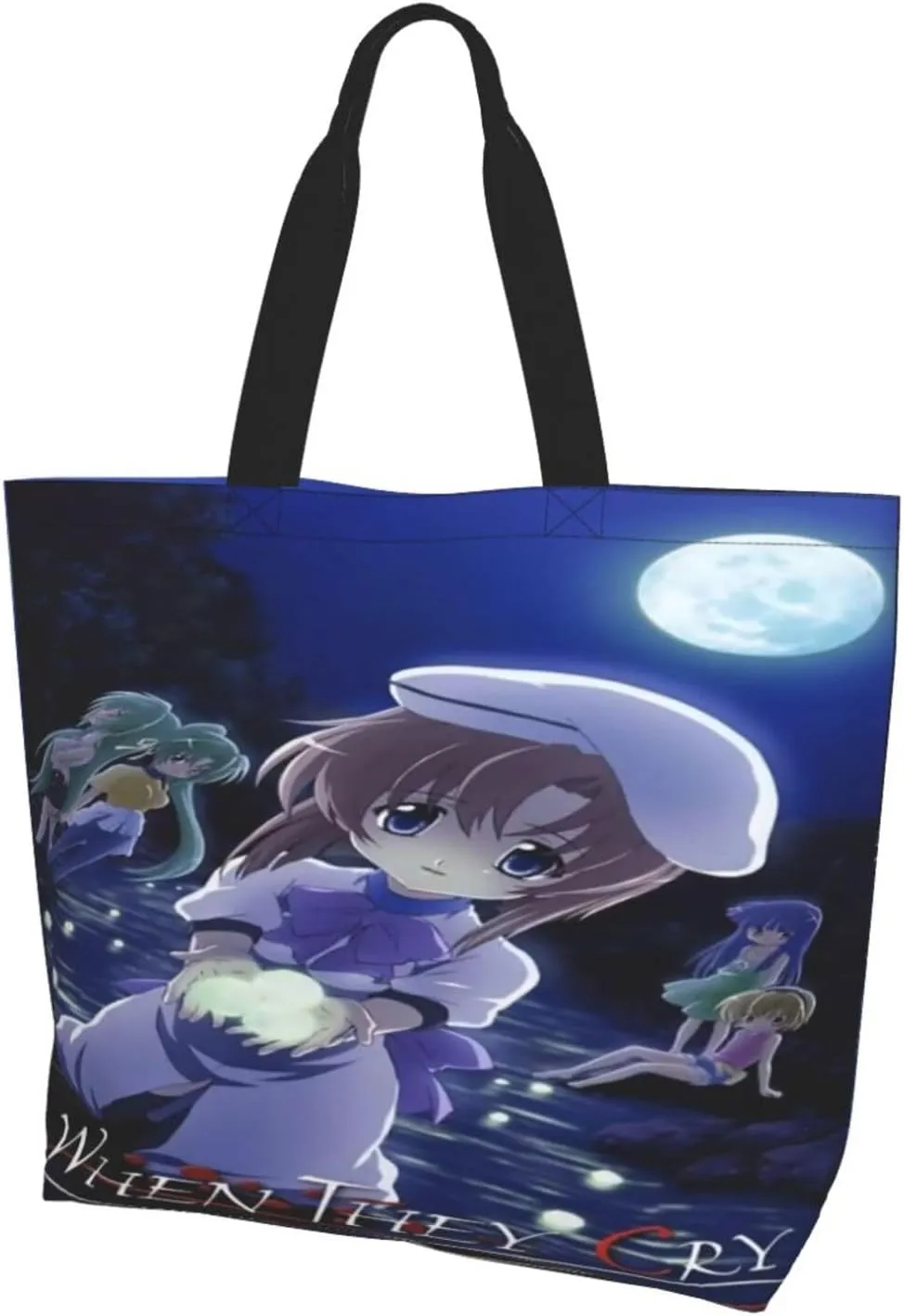 Higurashi When They Cry Shoulder Bag Women'S Large Capacity Storage Bag Shopping Bags For Beach Daily Travel