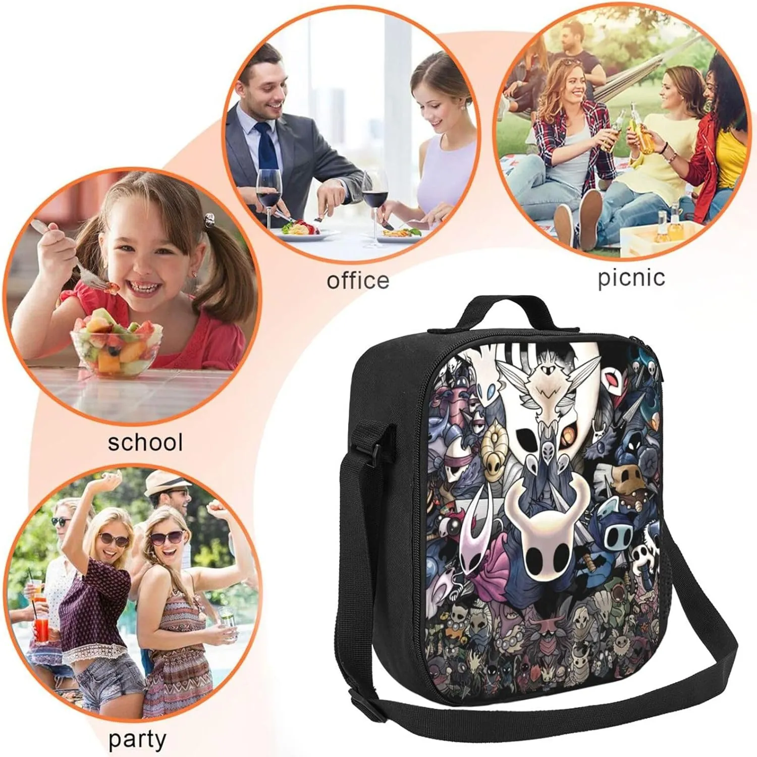 Hollow Knight Silksong Hot Game shopping bag, can be carried on one shoulder