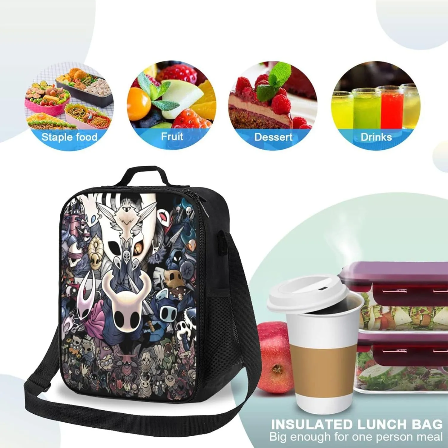 Hollow Knight Silksong Hot Game shopping bag, can be carried on one shoulder