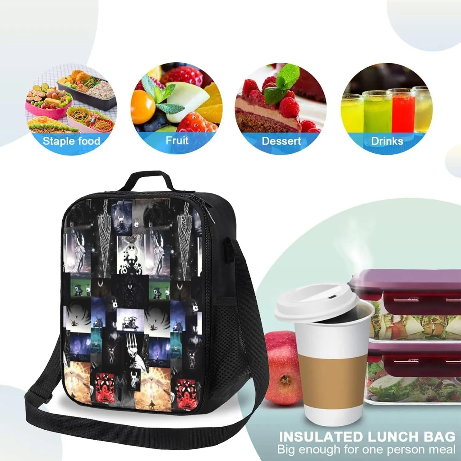 Hollow Knight Silksong Hot Game shopping bag, can be carried on one shoulder