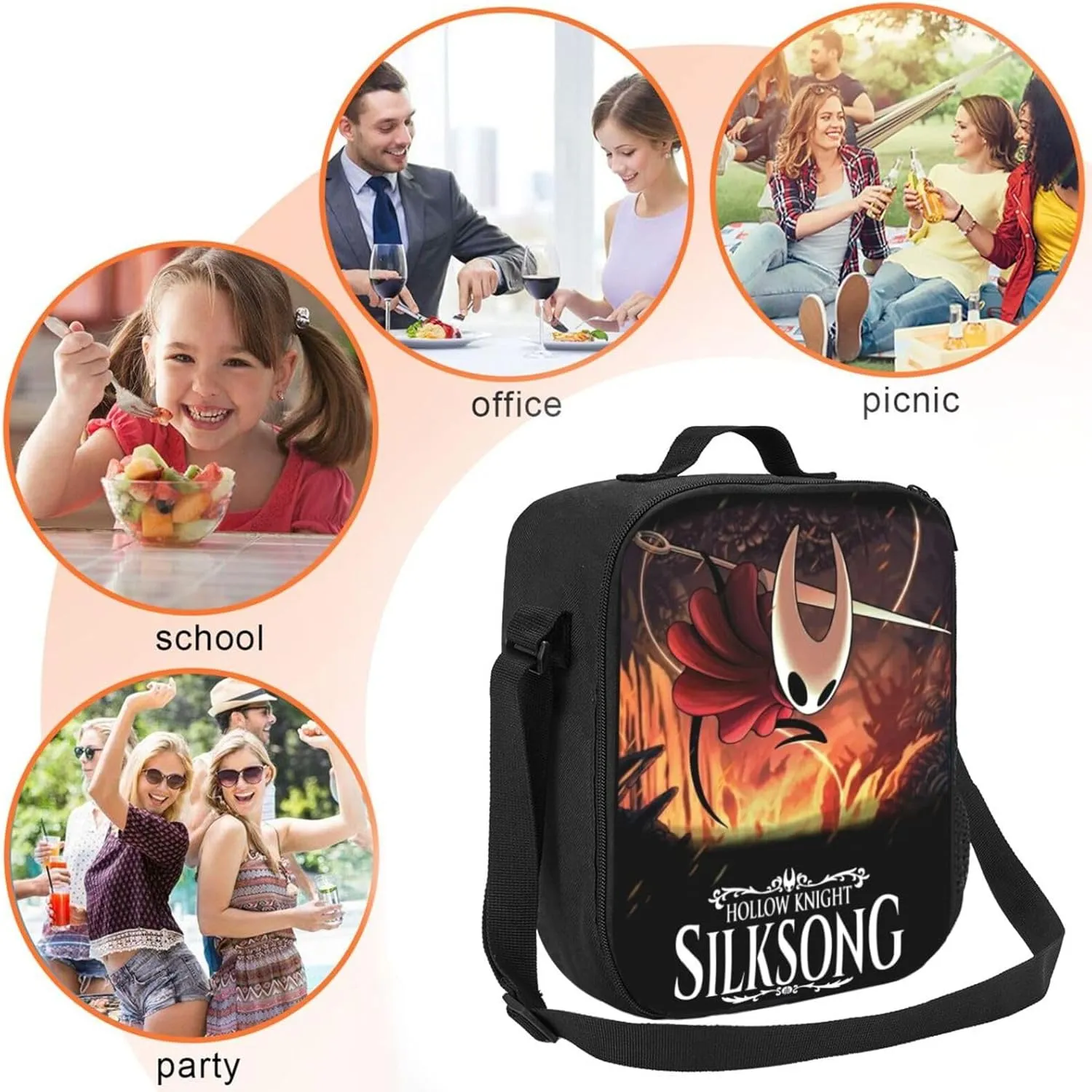 Hollow Knight Silksong Hot Game shopping bag, can be carried on one shoulder