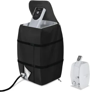 Hot Tub Spa Heater Pump Cover,Waterproof Hot Tub Insulated Pump Cover for Multiple Brands (Black,Square)