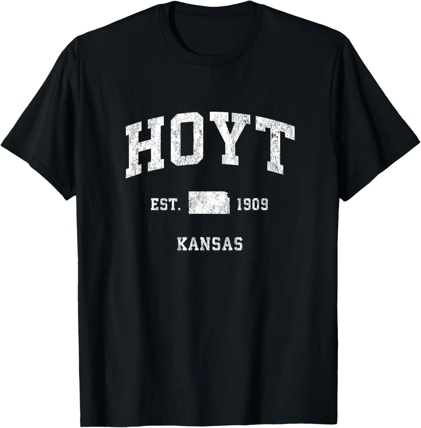 Hoyt Kansas KS Vintage Athletic Sports Design T-Shirt