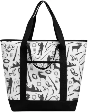 Hunting Hunter Portable Insulated Lunch Tote Bag Large Capacity Handbag for Office Work Picnic for Women Men