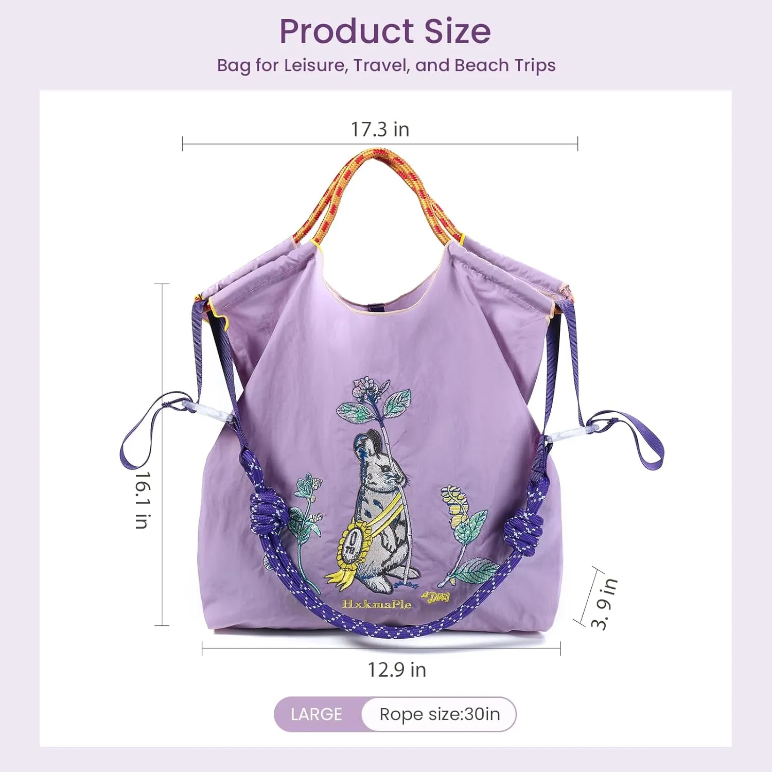 Hxkmale Women's Nylon tote Bag Leisure Work bag suitable for shopping cloth bags that can be carried on travel
