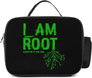 I Am Root Reusable Lunch Bento Box Insulated Portable Handbags for Office Work Picnic for Adult