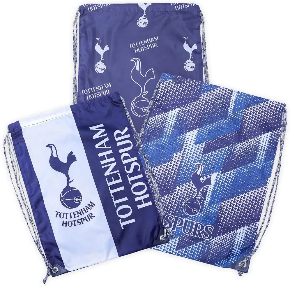 Icon Sports Official Licensed World Soccer Clubs Soccer Drawstring Cinch Bag Pack, Tottenham Hotspur FC Bundle