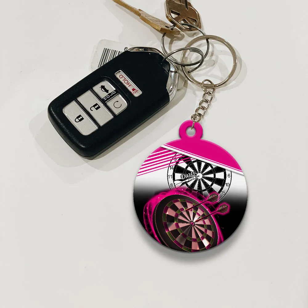 I'm Sexy And I Throw It Keychain For Darts Player (Pink)