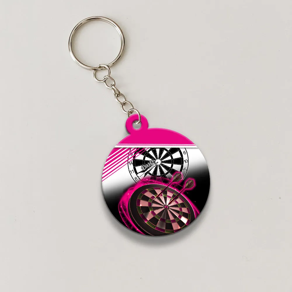 I'm Sexy And I Throw It Keychain For Darts Player (Pink)