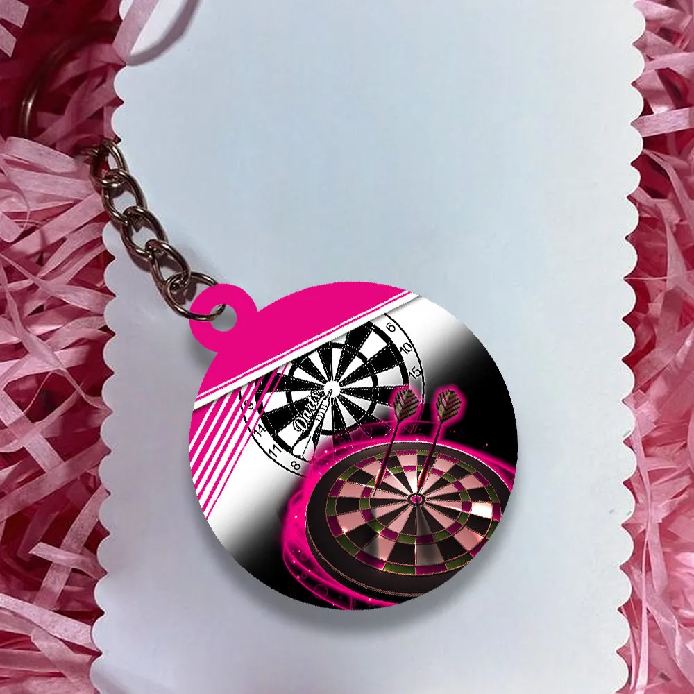I'm Sexy And I Throw It Keychain For Darts Player (Pink)