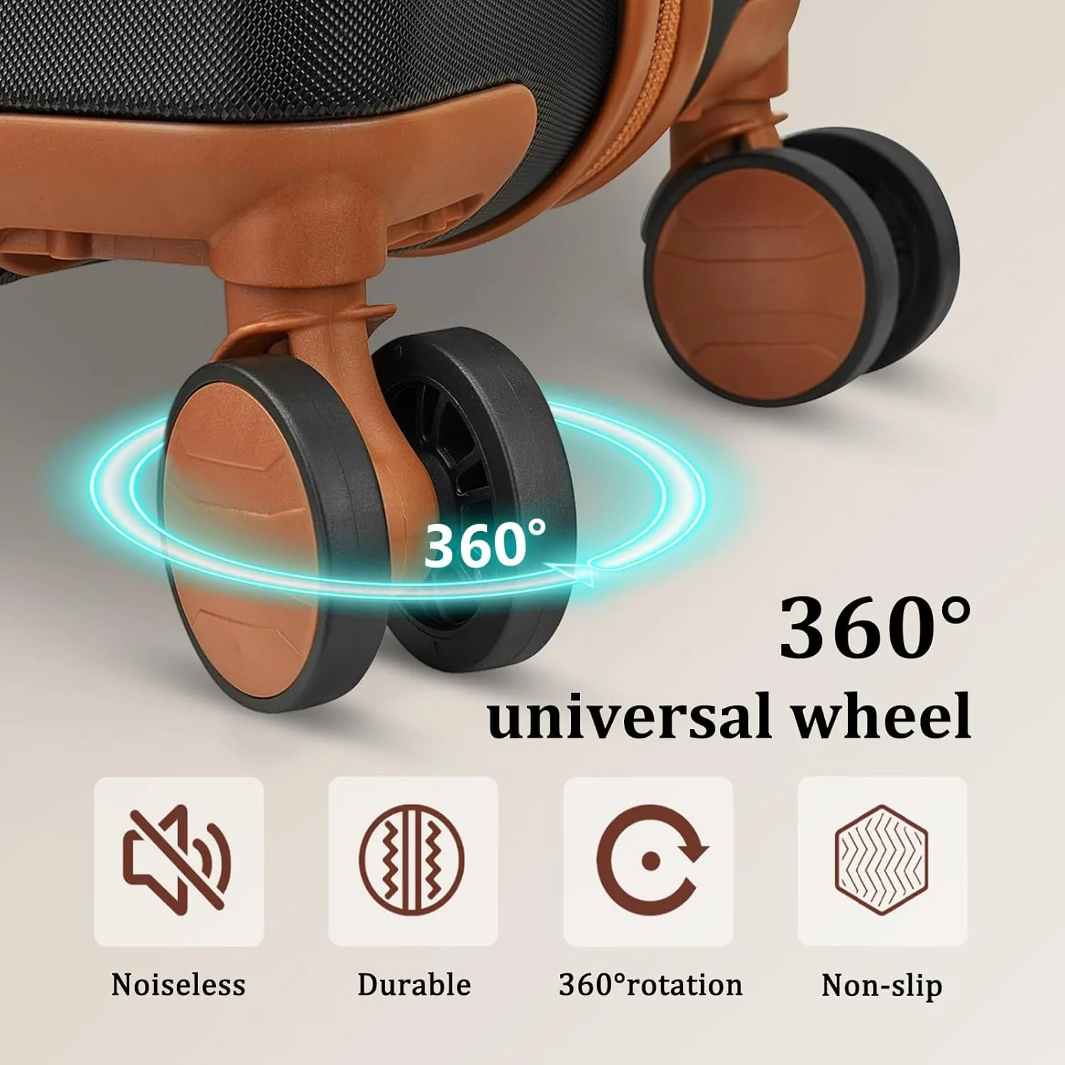 imiomo 24 IN Checked Luggage, Suitcase with Spinner Wheels, Hardside 3PCS Set Lightweight Rolling Travel Luggage with TSA Lock(24"/Black)