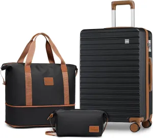 imiomo 24 Inch Luggage with Spinner Wheels, Hardside Checked Luggage, Lightweight Rolling Travel Luggage with TSA Lock