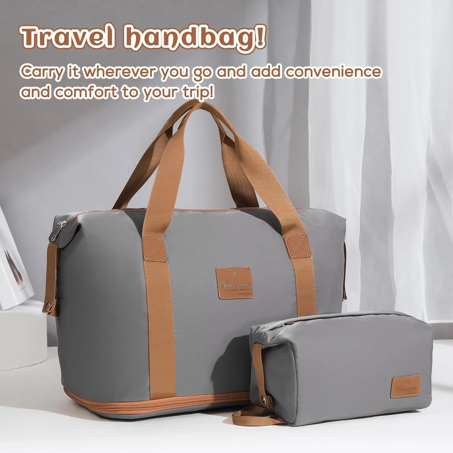 imiomo Luggage Sets 3 Piece,Expandable Hardside Suitcase Set with Spinner Wheels,Lightweight Travel Luggage set with TSA Lock（20/24/28,Grey）