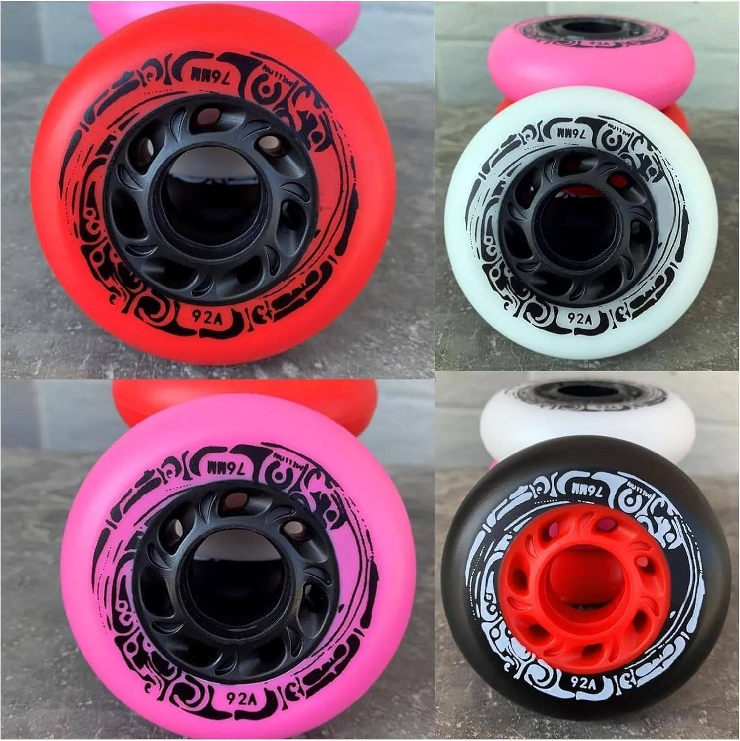 Inline Skate Wheels 92A 72Mm 76Mm 80Mm Outdoor Speed Skating Shoes Spare Wheel Use On Luggage Or Wheelchairs