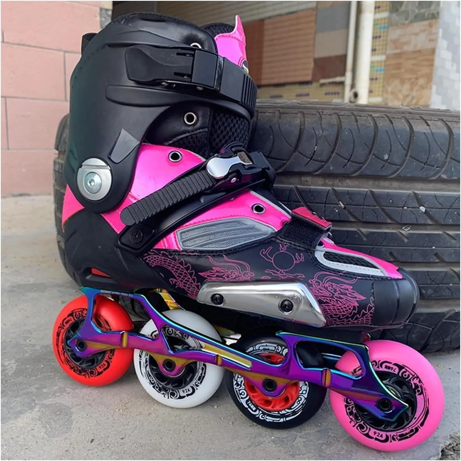 Inline Skate Wheels 92A 72Mm 76Mm 80Mm Outdoor Speed Skating Shoes Spare Wheel Use On Luggage Or Wheelchairs