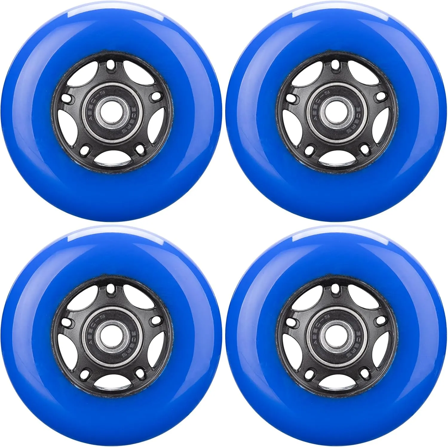 Inline Skate Wheels Outdoor & Indoor Blade Roller Skate Wheel 85a Roller Hockey Wheels w/Bearings ABEC-9 for Scooter Luggage Repair, 64mm 70mm 72mm 76mm 80mm Dia, 8-Pack