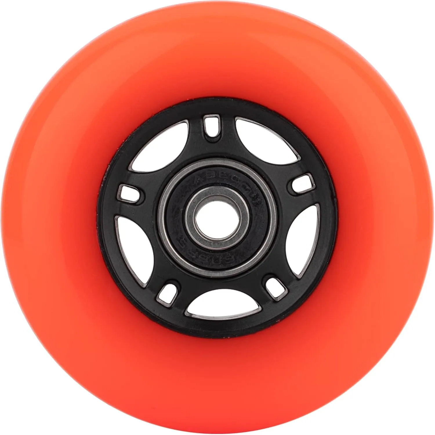 Inline Skate Wheels with Bearings ABEC-9 and Floating Spacers for Blades Roller Hockey Skates, 85A Indoor & Outdoor, 64mm/70mm/72mm/76mm/80mm Dia, 4-Pack (Orange, 64mm)