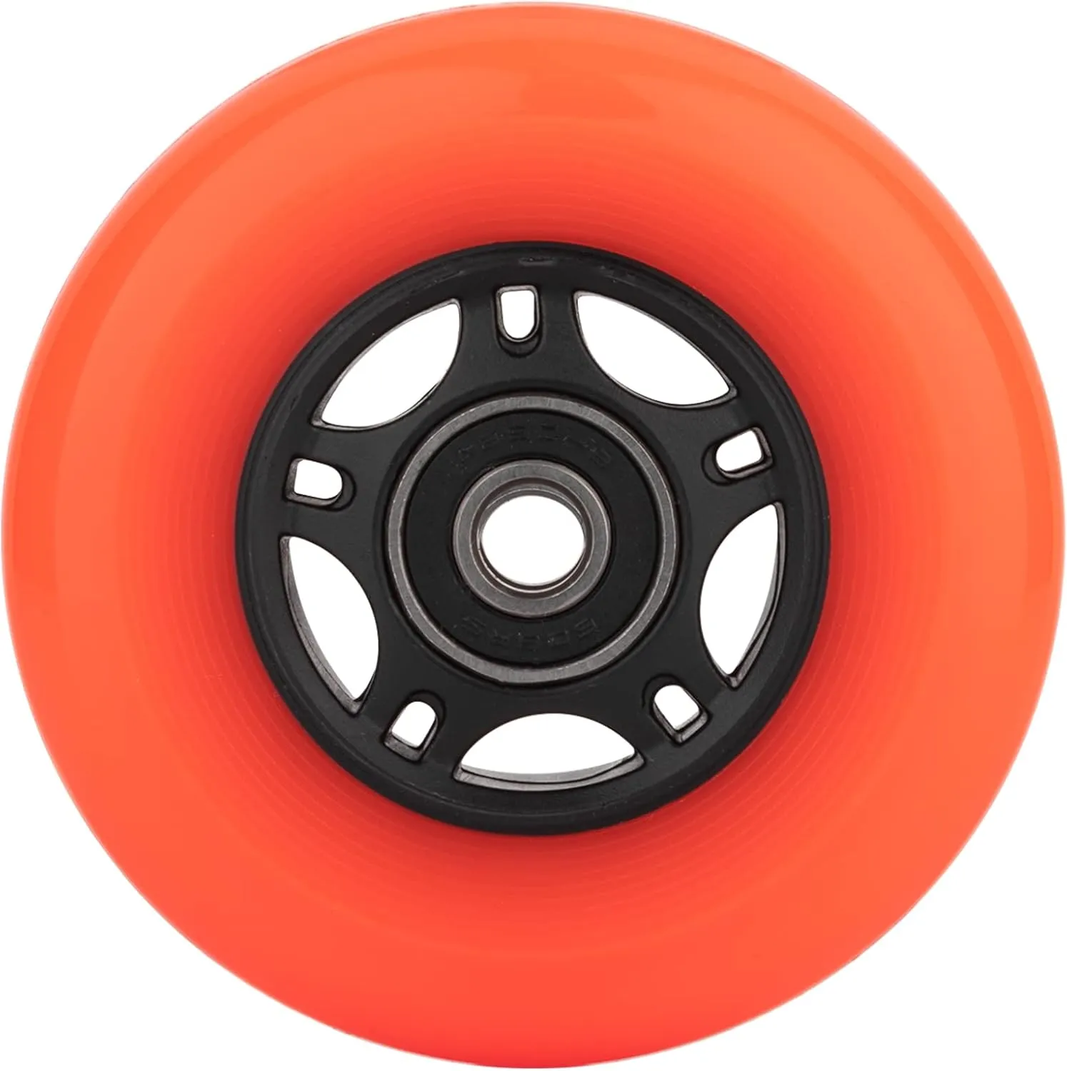 Inline Skate Wheels with Bearings ABEC-9 and Floating Spacers for Blades Roller Hockey Skates, 85A Indoor & Outdoor, 64mm/70mm/72mm/76mm/80mm Dia, 4-Pack (Orange, 64mm)