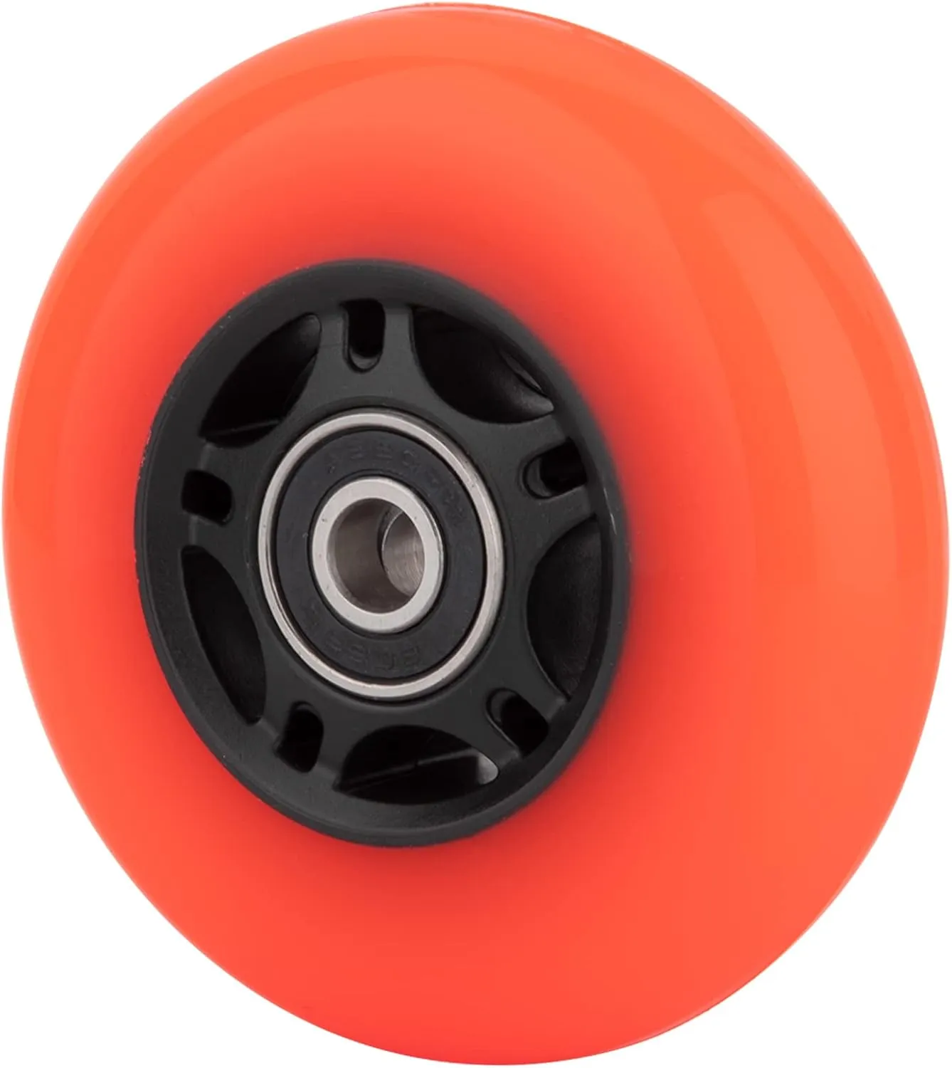 Inline Skate Wheels with Bearings ABEC-9 and Floating Spacers for Blades Roller Hockey Skates, 85A Indoor & Outdoor, 64mm/70mm/72mm/76mm/80mm Dia, 4-Pack (Orange, 64mm)