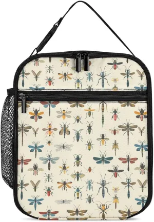 Insect Lunch Box Insulated Lunch Bag Lunch Tote Cooler Bag Handbag for Office Travel Picnic