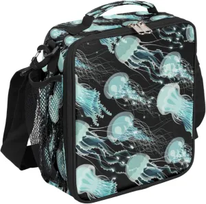 Insulated Lunch Bag, Ocean Sea Animal Jellyfish Reusable Lunch Box Thermal Lunchbox Cooler Tote Handbag with Removable Adjustable Shoulder Strap for Adults Women Men Picnic Work School