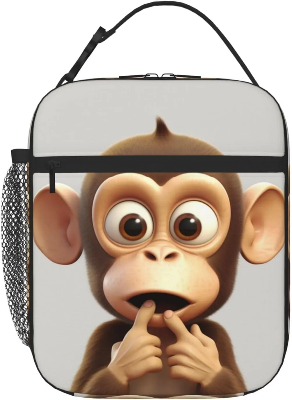 Insulated Lunch Bag The silent monkey Lunch Box for women Men Reusable Leakproof Lunch Cooler Bag for Picnic Work