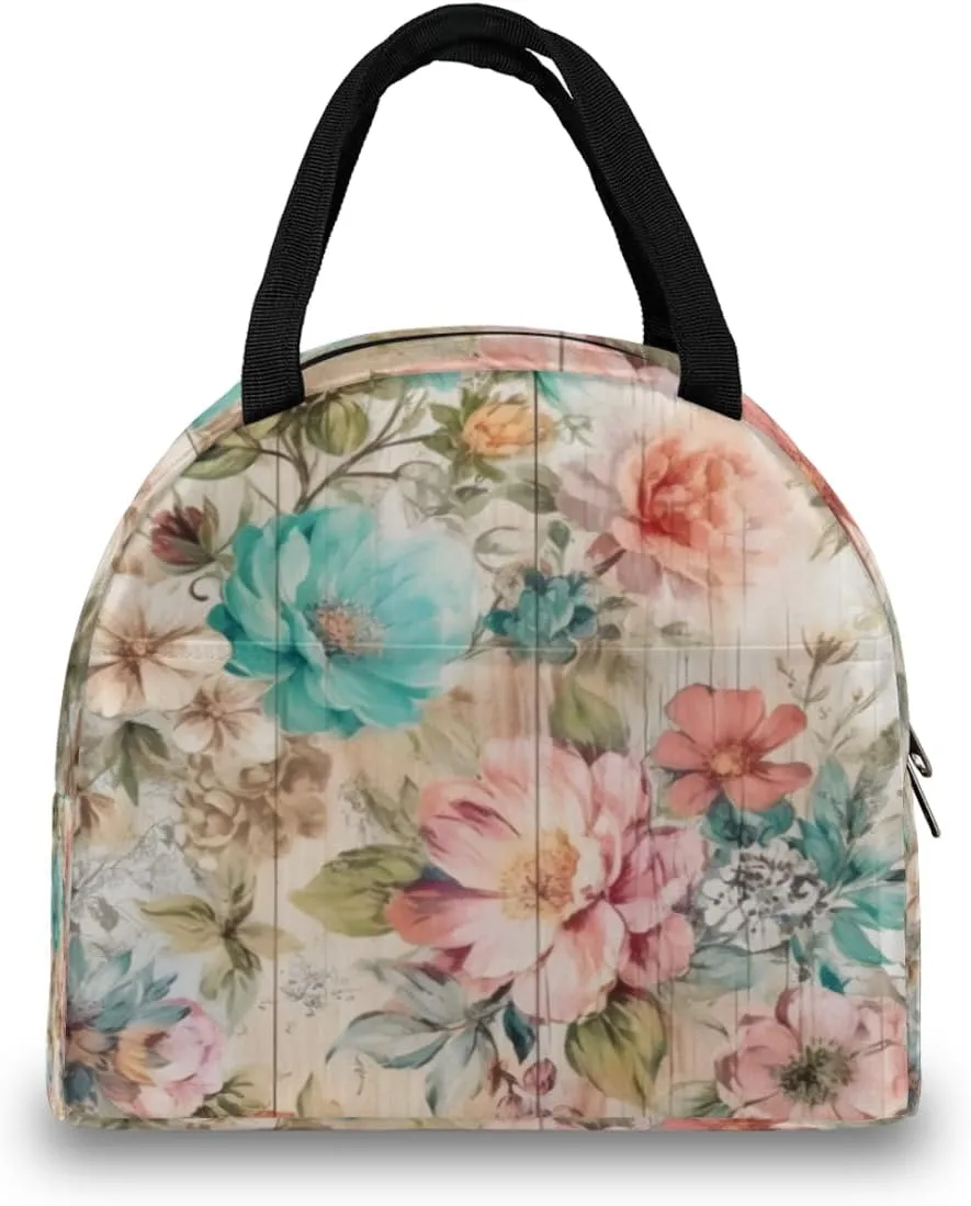 Interesting Romance Texture Lunch Tote Bag Reusable Insulated Bags Waterproof Adult Portable Meal Cooler Pack for Women Men Picnic Office Work Travel