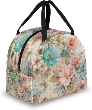 Interesting Romance Texture Lunch Tote Bag Reusable Insulated Bags Waterproof Adult Portable Meal Cooler Pack for Women Men Picnic Office Work Travel