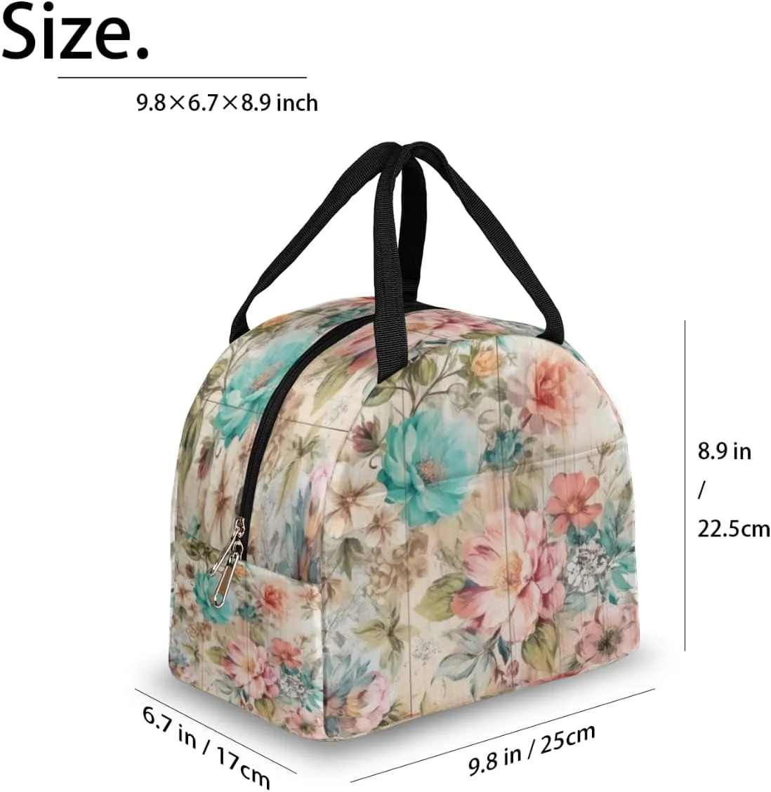 Interesting Romance Texture Lunch Tote Bag Reusable Insulated Bags Waterproof Adult Portable Meal Cooler Pack for Women Men Picnic Office Work Travel
