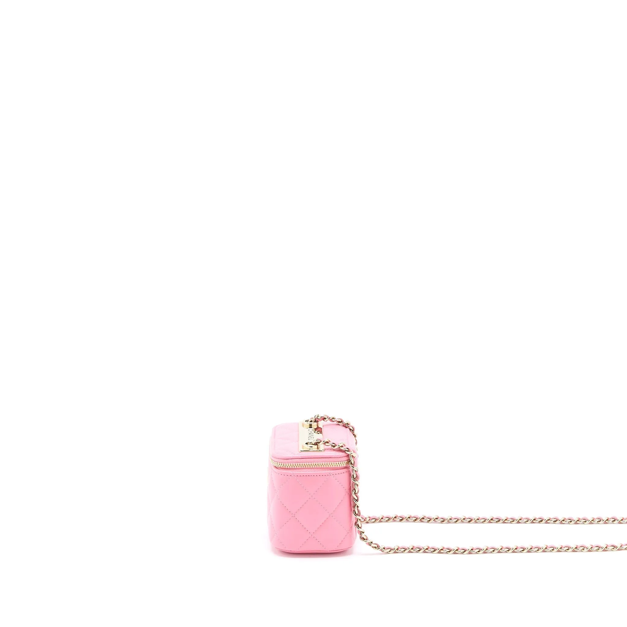 International returns with Early bird pricing Chanel L Lambskin Chain Trendy Mini Pink Vanity CC