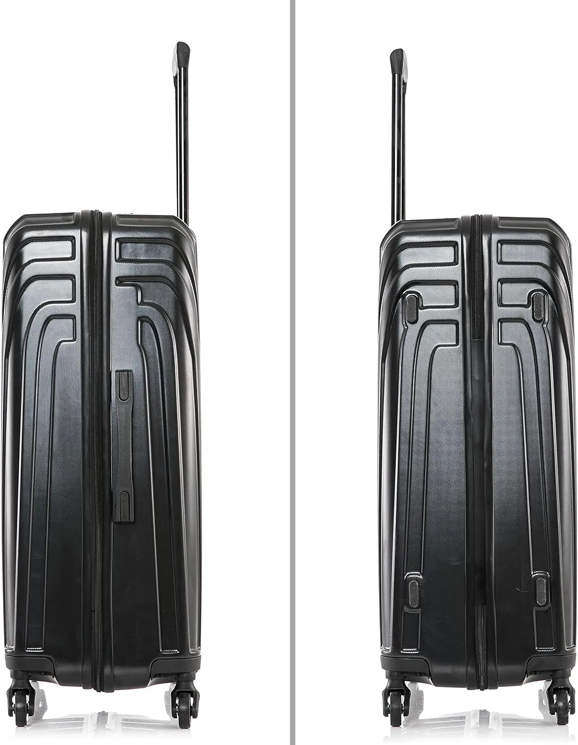 InUSA VASTY Luggage with Spinner Wheels | Durable Lightweight Hardside Suitcase, Travel Bag with Handle and Trolley, 28-Inch Large Checked Luggage | Black