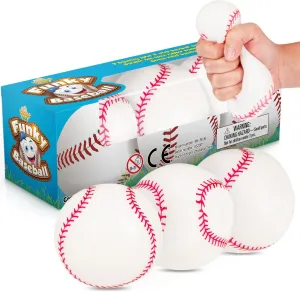IPIDIPI TOYS Baseballs Pull, Stretch, Squeeze Fidget Balls – Squishy & Sticky Sensory Balls, Goodie Bag Stuffers, Birthday Party Prize – Baseball Sports Theme, Pack of 3