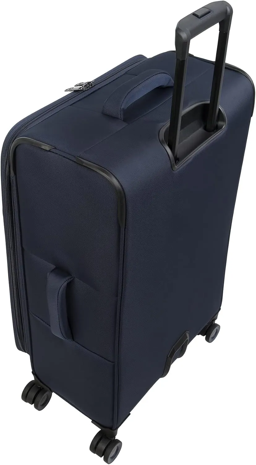 it luggage Precursor 3 Piece Softside Checked 8 Wheel Expandable Spinner, Dress Blues, 3 Pc Set