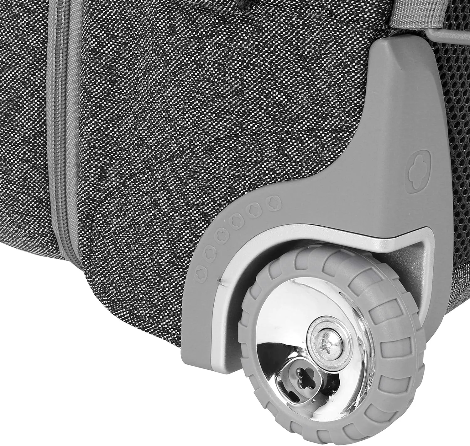 J WORLD NEW YORK Rover Carry-On Backpack w/Wheels. Rolling Laptop, Grey, One Size