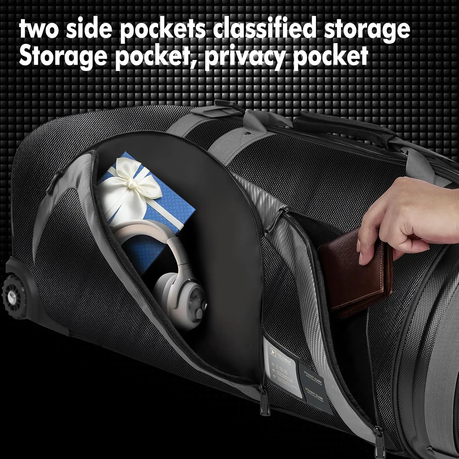 JANUS Golf Travel Bags for Airlines with Wheels, Hard Case Top and 1980D Heavy Duty Oxford Protect Golf Clubs, Lightweight and Easy to Maneuver