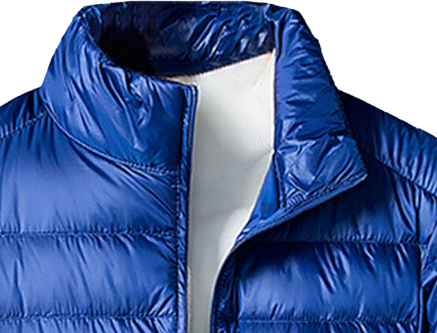 JEsilunmaMY Men's Thermal Sport Cropped Down Jacket Stand Collar Lightweight Packable Puffer Jacket Casual Warm Winter Coats